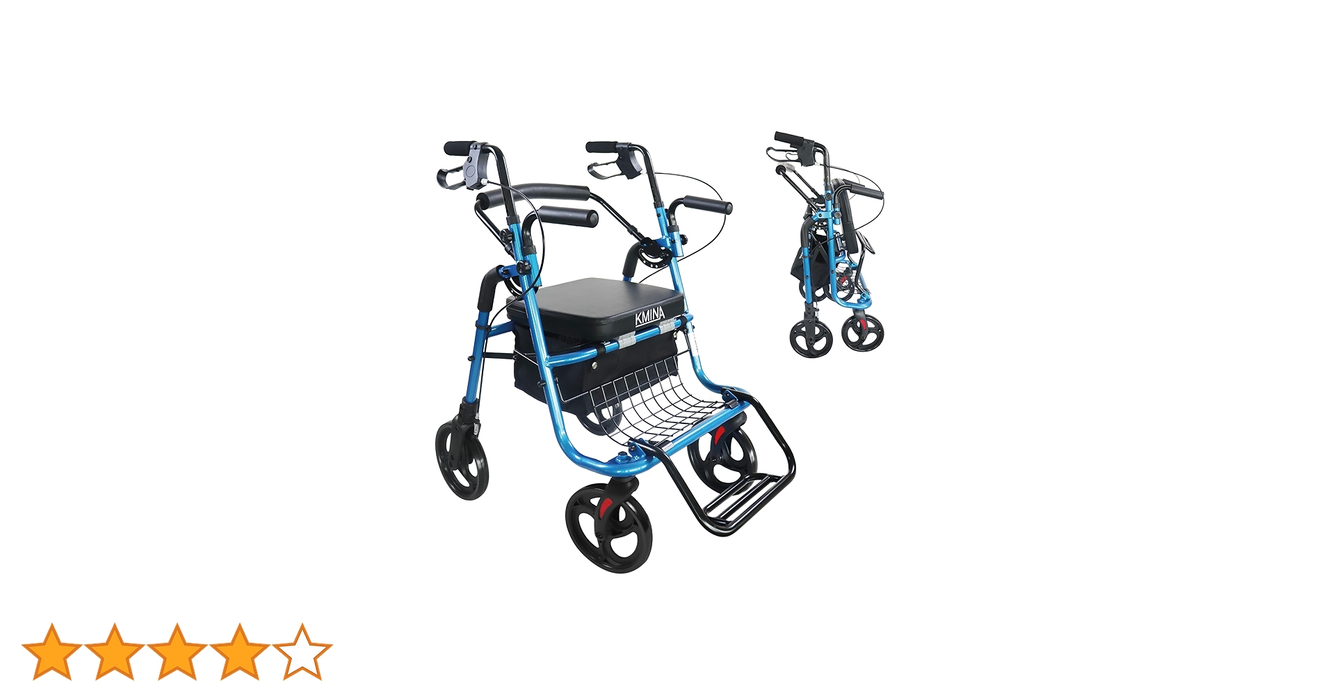 Amazon | KMINA 歩行器 高齢者用 室内・室外兼用 介護用 多機能椅子 四